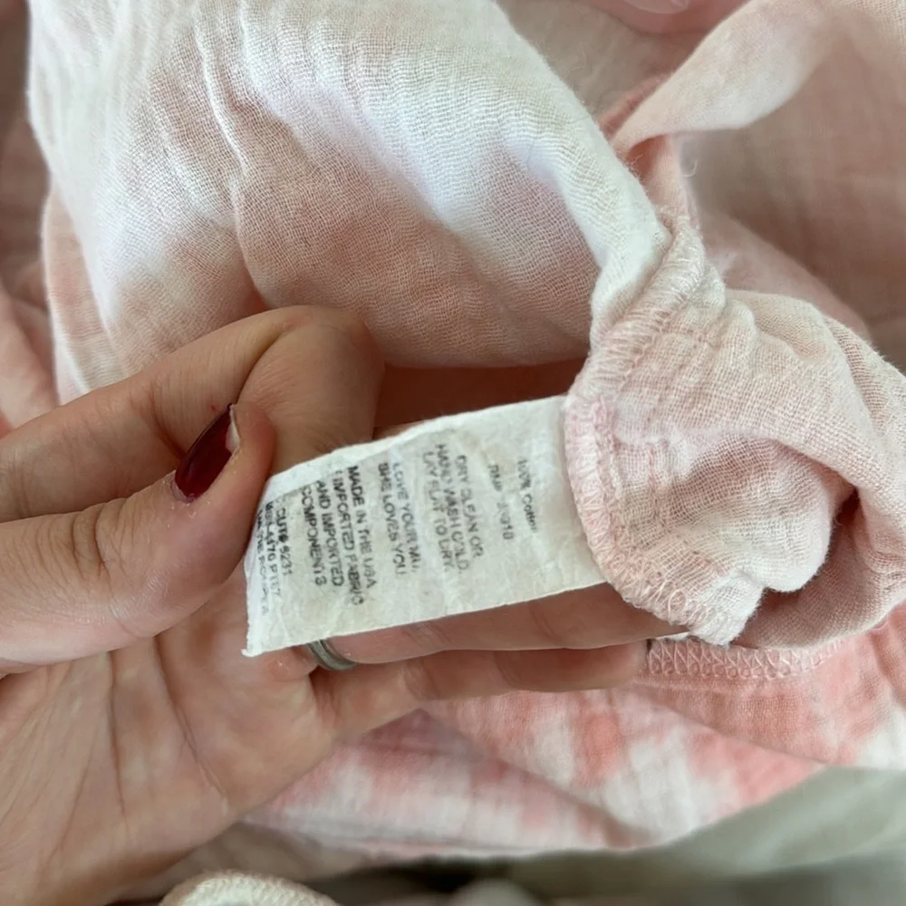 Show Me Your Mumu Cream and Pink Tilda Twisted Tie Dye Gauze Romper - Size S - Picture 7 of 7